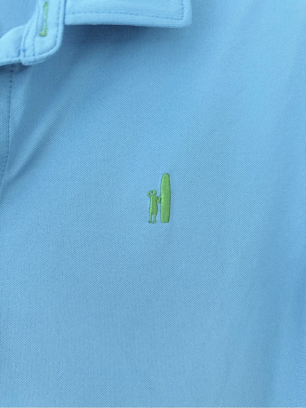 johnnie-O Blue Polo with Green Logo